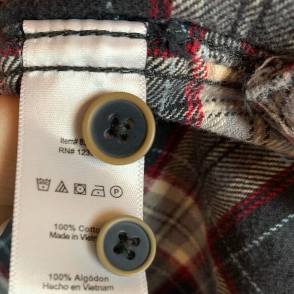 Jach's Heavy Plaid Flannel Shirt - Mens  LT - 100% Cotton Button Down - Picture 5 of 5
